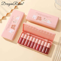 Dragon Ranee A Beautiful And Happy Time Sexy Pearl Light Lip Gloss 10Pcs Set