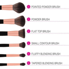 BH Signature Rose Gold 13 Piece Brush Set with Holder