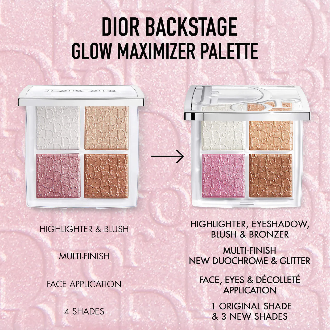 DIOR Backstage Glow Maximizer Face Palette | Luxury Highlighting Palette-001 Universal