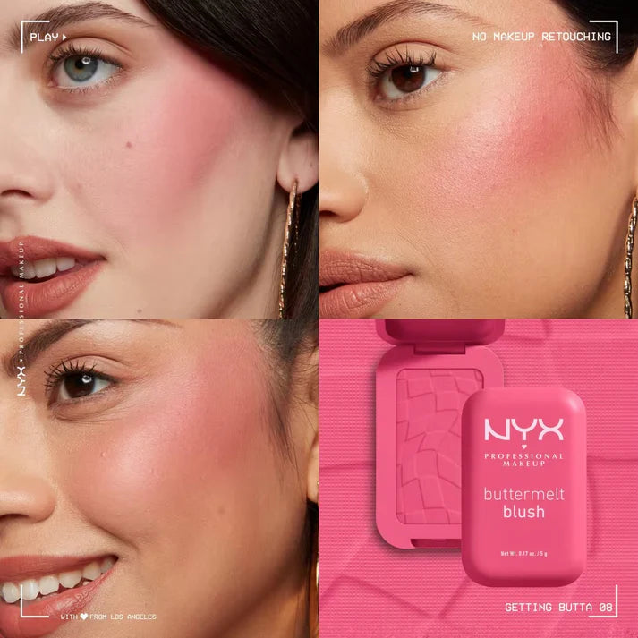NYX Professional Makeup Buttermelt Powder Blush 5g | Silky Smooth Long-Lasting Blush