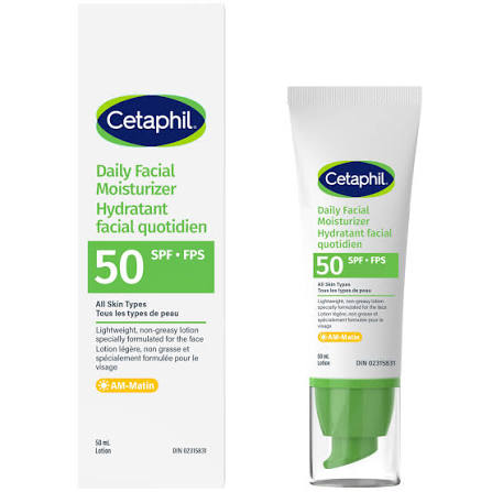 Cetaphil Daily Facial Moisturizer Hydratant Facial Quotidien SPF 50 50ml
