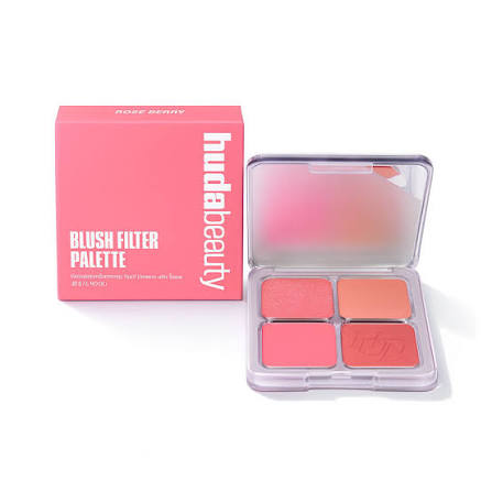 HUDA BEAUTY Blush Filter Blurring Blushlighters Palette – Rose Berry