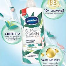 Vaseline Super Vitamin Brightening Serum 360ml – Green Tea & Vitamin B3 for Glowing Skin