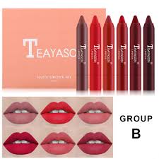 TEAYASON 6 Pcs Lip Crayon-Set B