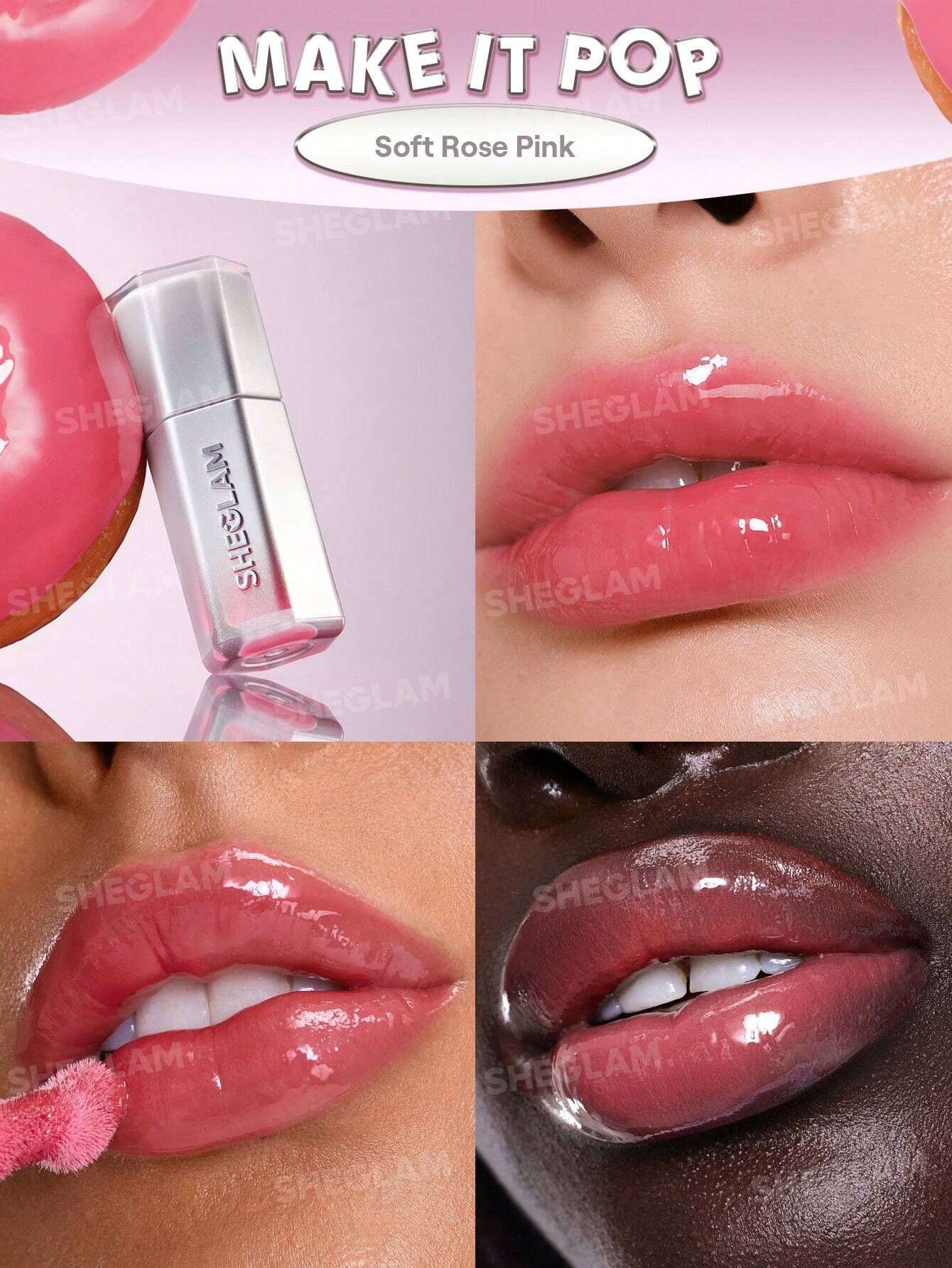 SHEGLAM Glass Lock Air Gloss 3.4ml | High-Shine Lip Gloss