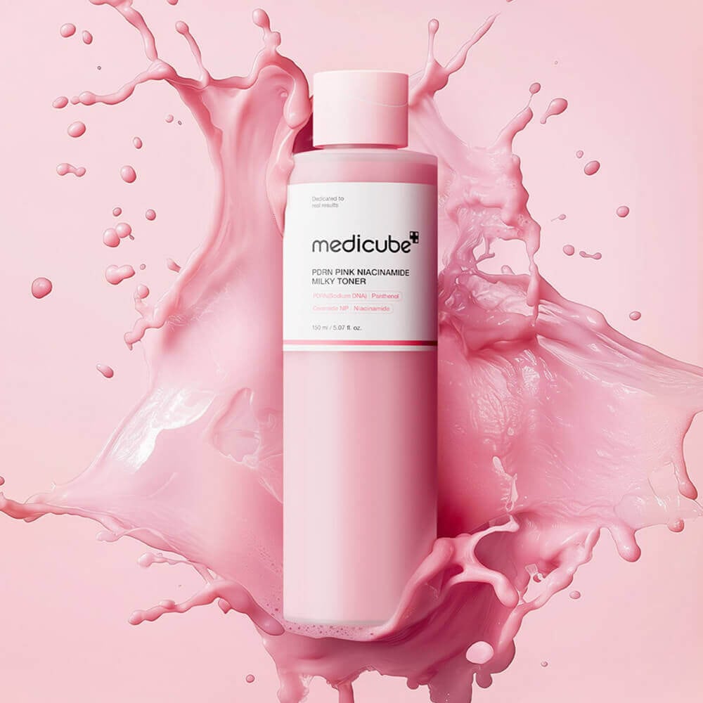 Medicube PDRN Pink Niacinamide Milky Toner 150ml | Hydrating & Brightening Toner