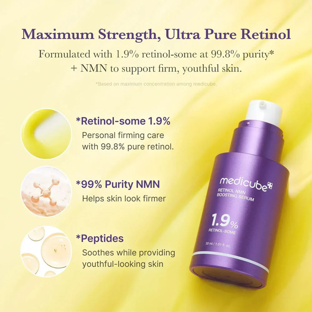 Medicube Retinol NMN Boosting Serum 30ml – Anti-Aging & Hydrating Skincare