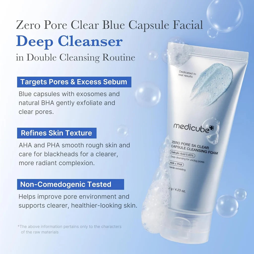 Medicube Zero Pore Clear Capsule Cleansing Foam 120g