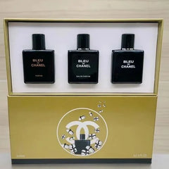 Bleu De Chanel 3 in 1 Perfume Gift Set – Premium Men’s Fragrance Collection (30mL Each)