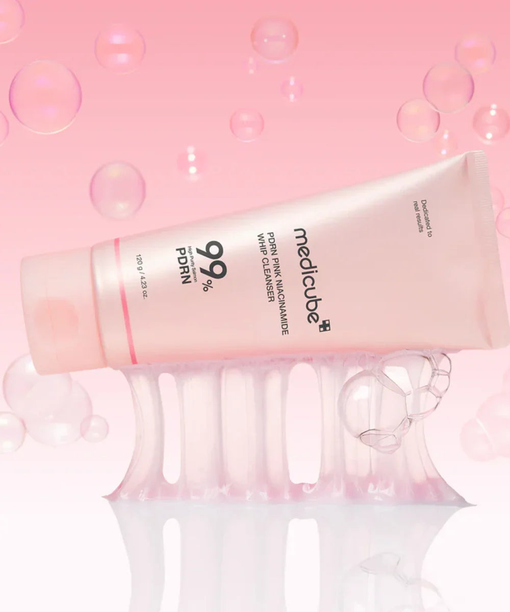 Medicube PDRN Pink Niacinamide Whip Cleanser 120g – Hydrating & Brightening Facial Cleanser
