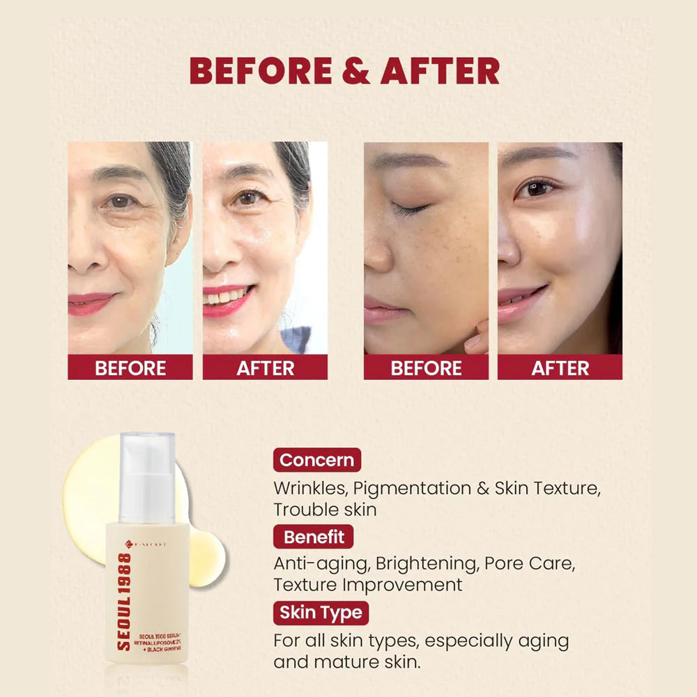 K-Secret Seoul 1988 Retinal Liposome 2% + Black Ginseng Serum 30ml