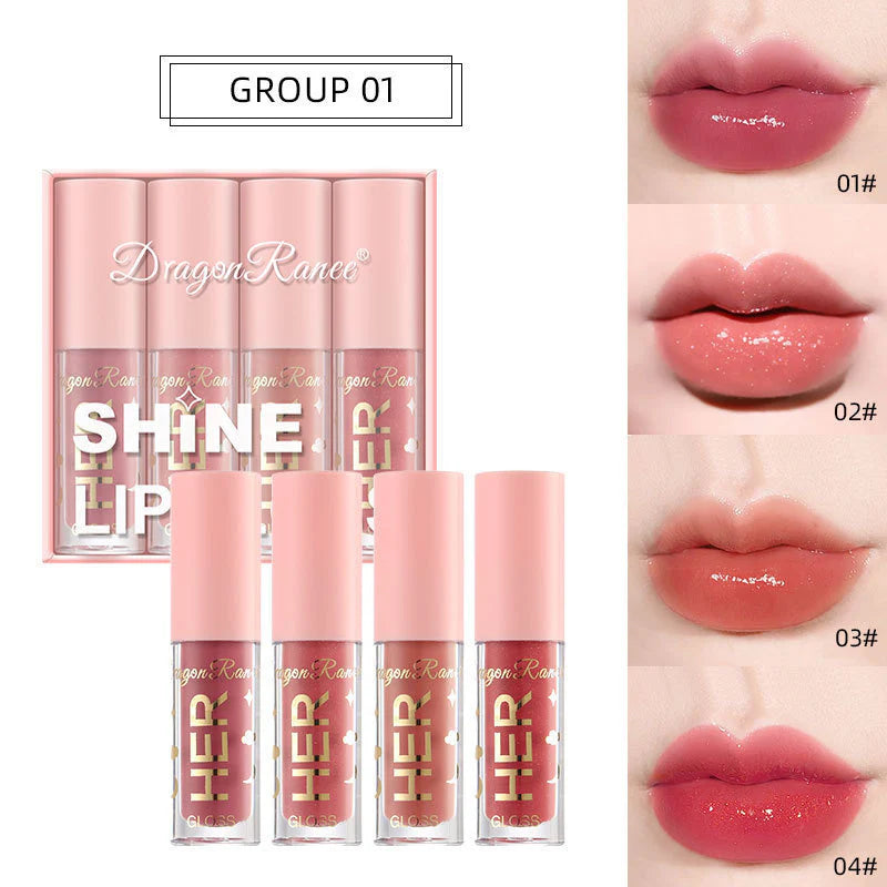 Dragon Ranee 4 Pcs Shine Lipgloss (Set of 4 Pcs)