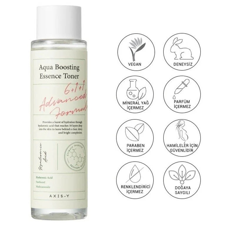 Axis-Y Aqua Boosting Essence Toner 150ml – Hydrating, Soothing & Balancing Toner for All Skin Types